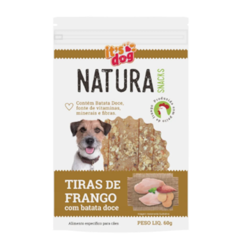 Natura Snacks Tiras de Frango com Batata Doce 60g - It's Dog Natura Snacks Tiras de Frango com Batata Doce 60g - It's Dog