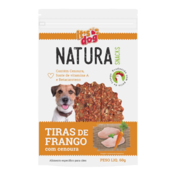 Natura Snacks Tiras de Frango com Cenoura 60g - It's Dog Natura Snacks Tiras de Frango com Cenoura 60g - It's Dog