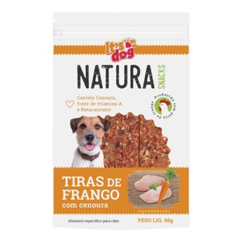 Natura Snacks Tiras de Frango com Cenoura 60g - It's Dog
