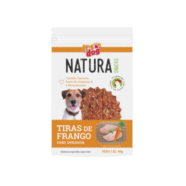 Natura Snacks Tiras de Frango com Cenoura 60g - It's Dog Natura Snacks Tiras de Frango com Cenoura 60g - It's Dog
