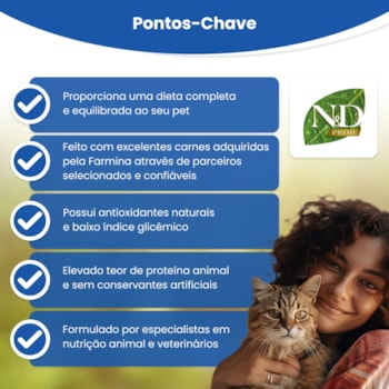 N&D Prime para Gatos Adultos de Todas as Raças Sabor Frango e Romã 70g N&D Prime para Gatos Adultos de Todas as Raças Sabor Frango e Romã 70g