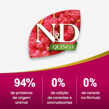 N&D Quinoa Controle de Peso para Cães Adultos de Raças Mini e Pequenas Sabor Suíno