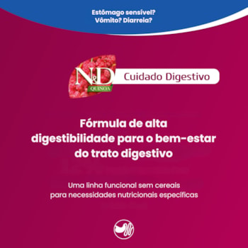 N&D Quinoa Cuidado Digestivo para Cães Adultos de Raças Mini e Pequenas Sabor Cordeiro 2,5Kg