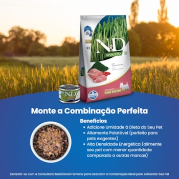 N&D Spirulina para Cães Adultos de Raças Mini e Pequenas Sabor Suíno 2Kg