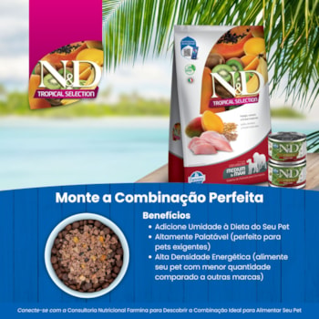 N&D Tropical para Cães Adultos de Raças Médias e Grandes Sabor Frango 2Kg