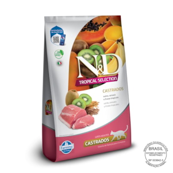 N&D Tropical para Gatos Adultos Castrados de Todas as Raças Sabor Suíno