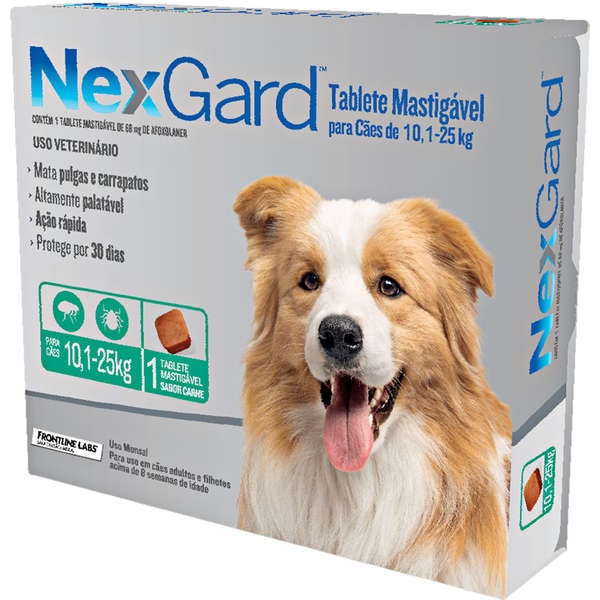 Nexgard G 10,1 a 25kg Unidade - Boehringer Ingelheim Nexgard G 10,1 a 25kg Unidade - Boehringer Ingelheim