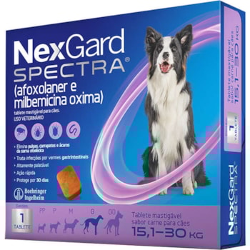 Nexgard Spectra G Cães 15,1 a 30kg Unidade - Boehringer Ingelheim Nexgard Spectra G Cães 15,1 a 30kg Unidade - Boehringer Ingelheim