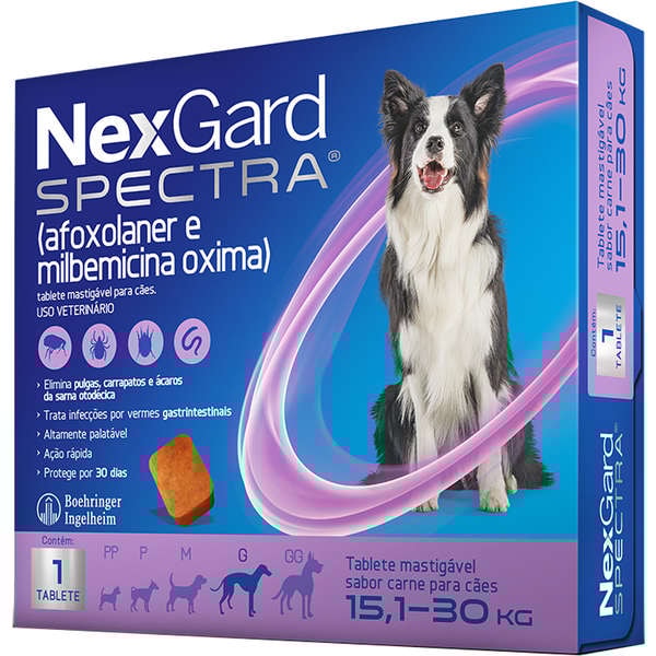 Nexgard Spectra G Cães 15,1 a 30kg Unidade - Boehringer Ingelheim Nexgard Spectra G Cães 15,1 a 30kg Unidade - Boehringer Ingelheim