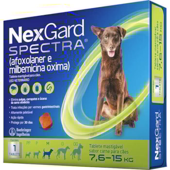 Nexgard Spectra M Cães 7,6 a 15kg Unidade - Boehringer Ingelheim Nexgard Spectra M Cães 7,6 a 15kg Unidade - Boehringer Ingelheim
