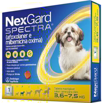 Nexgard Spectra P Cães 3,6 a 7,5kg Unidades - Boehringer Ingelheim Nexgard Spectra P Cães 3,6 a 7,5kg Unidades - Boehringer Ingelheim