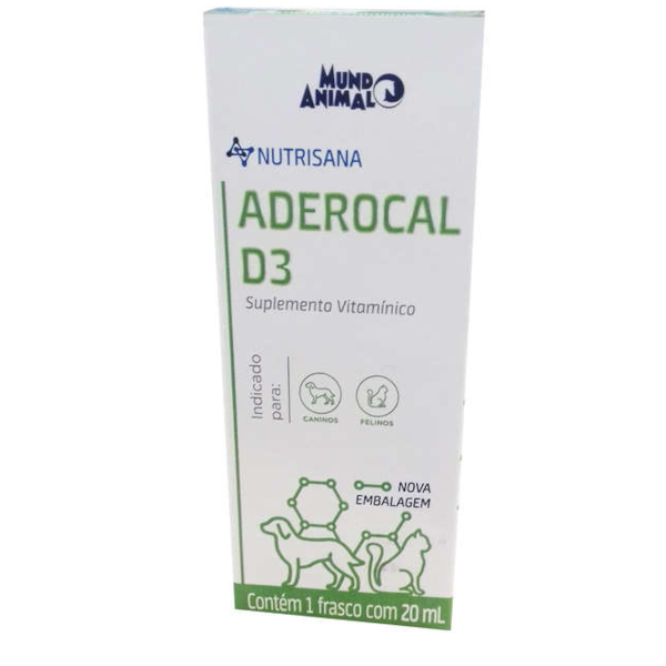Nutrisana Aderocal D3 20ml - Mundo Animal Nutrisana Aderocal D3 20ml - Mundo Animal