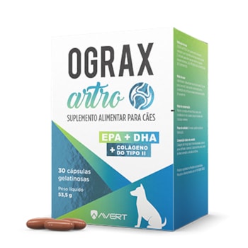 Ograx Artro Cães 30 cápsulas - Avert Ograx Artro Cães 30 cápsulas - Avert