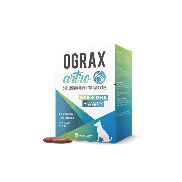 Ograx Artro Cães 30 cápsulas - Avert