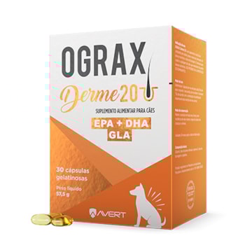 Ograx Derme 20 Cães 30 cápsulas - Avert Ograx Derme 20 Cães 30 cápsulas - Avert