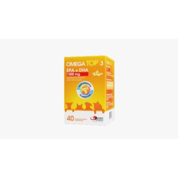 Omega TOP 3 EPA+DHA 1000mg 40 cápsulas - Agener União Omega TOP 3 EPA+DHA 1000mg 40 cápsulas - Agener União