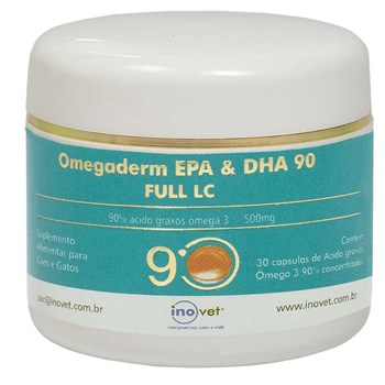 Omegaderm EPA&DHA 90% 500mg 30 Cápsulas - Inovet