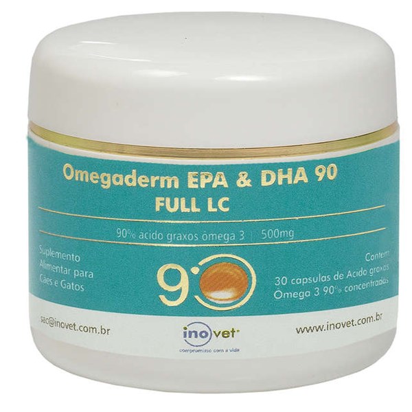 Omegaderm EPA&DHA 90% 500mg 30 Cápsulas - Inovet
