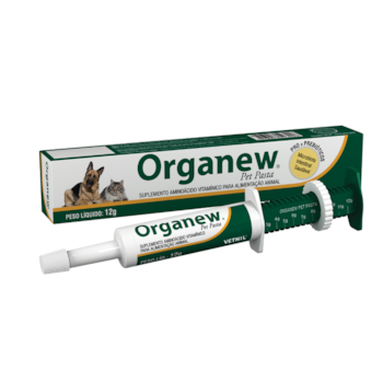 Organew Pasta Suplemento Animal 12g - Vetnil Organew Pasta Suplemento Animal 12g - Vetnil
