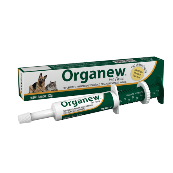 Organew Pasta Suplemento Animal 12g - Vetnil Organew Pasta Suplemento Animal 12g - Vetnil