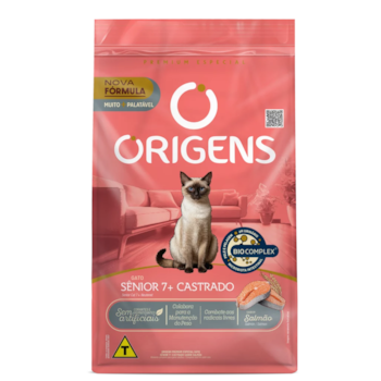 Origens Premium Especial Gato Sênior 7+ Castrado Sabor Salmão