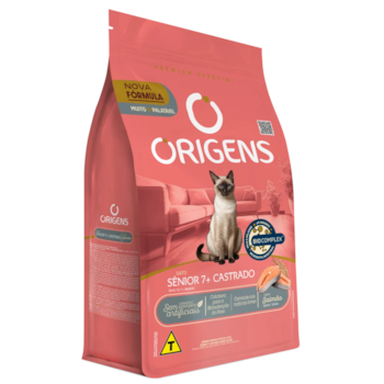 Origens Premium Especial Gato Sênior 7+ Castrado Sabor Salmão