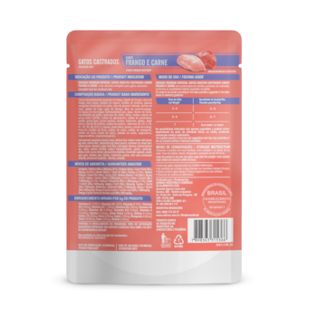 Origens Premium Especial Gatos Adultos Castrados Sabor Frango e Carne