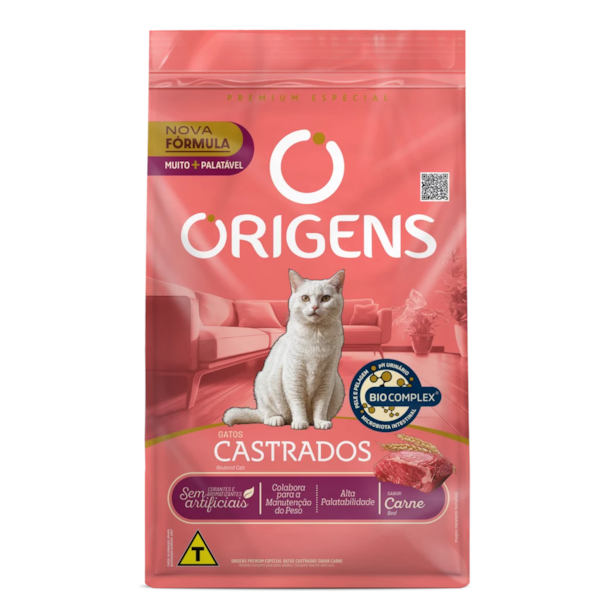 Origens Premium Especial Gatos Castrados Sabor Carne
