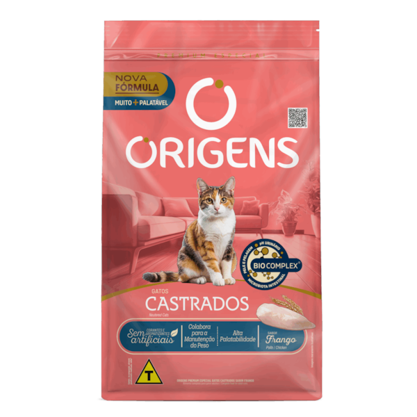 Origens Premium Especial Gatos Castrados Sabor Frango