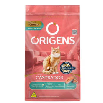 Origens Premium Especial Gatos Castrados Sabor Salmão