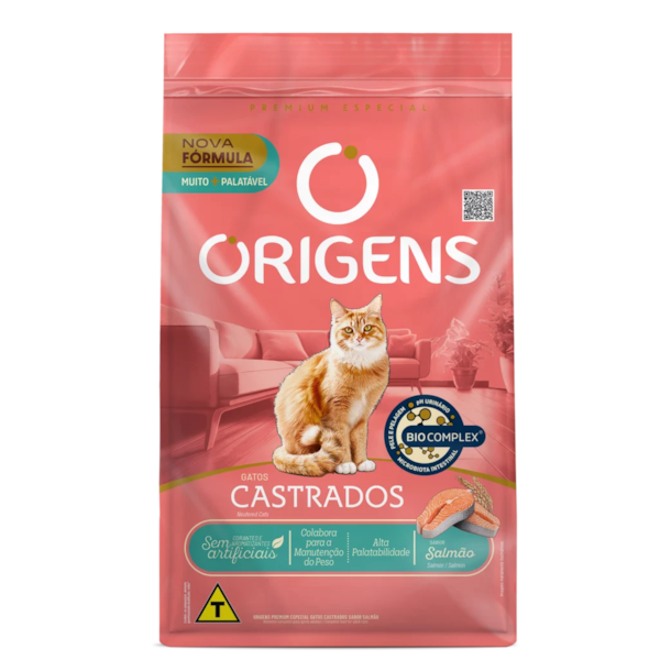 Origens Premium Especial Gatos Castrados Sabor Salmão Origens Premium Especial Gatos Castrados Sabor Salmão