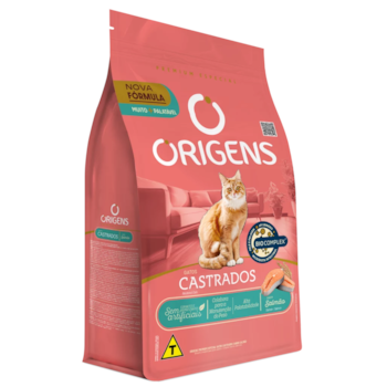 Origens Premium Especial Gatos Castrados Sabor Salmão