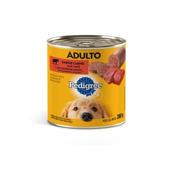Pedigree Lata Patê de Carne Cães Adultos 280g - Pedigree Pedigree Lata Patê de Carne Cães Adultos 280g - Pedigree