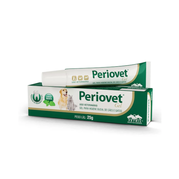 Periovet Gel Higiene Bucal 25g - Vetnil Periovet Gel Higiene Bucal 25g - Vetnil