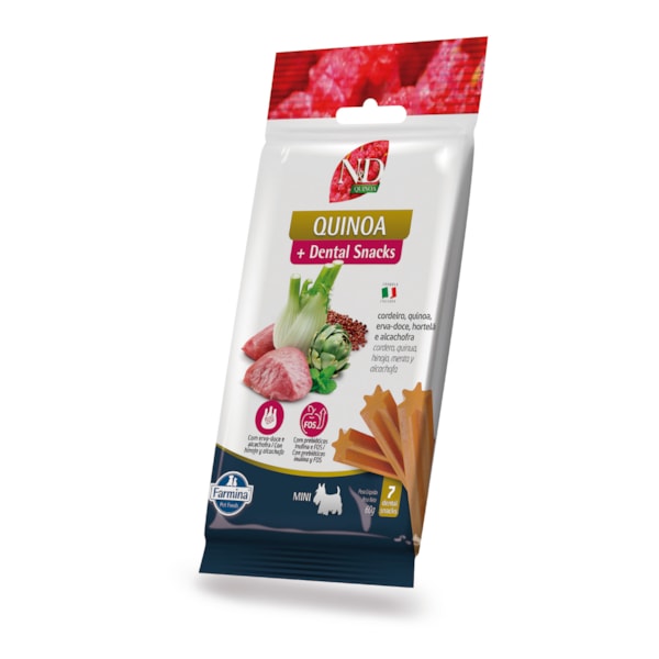Petisco Dental N&D Quinoa Controle de Calorias para Cães de Raças Mini e Pequenas Sabor Cordeiro 60g Petisco Dental N&D Quinoa Controle de Calorias para Cães de Raças Mini e Pequenas Sabor Cordeiro 60g