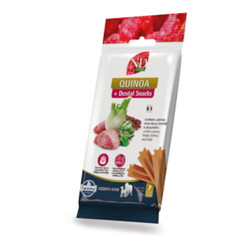 Petisco Dental N&D Quinoa Hálito Fresco para Cães de Raças Médias e Grandes Sabor Cordeiro 100g