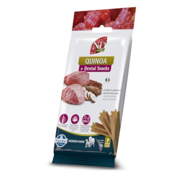 Petisco Dental N&D Quinoa para Cães Médios e Grandes Sabor Cordeiro e Extrato de Yucca 100g