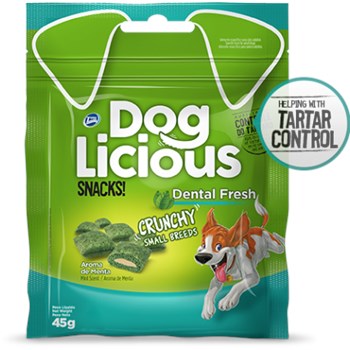 Petisco Dog Licious Dental Fresh Crunchy Raças Pequenas - Cães Adultos
