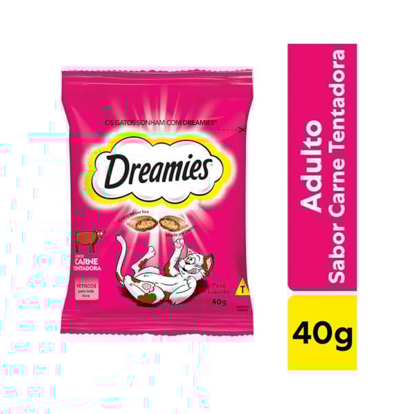 Petisco Dreamies Carne - Gatos Filhotes e Adultos Petisco Dreamies Carne - Gatos Filhotes e Adultos