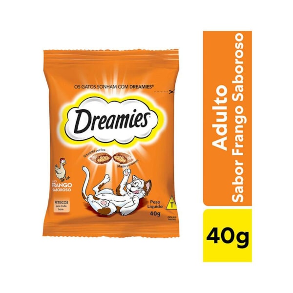 Petisco Dreamies Frango - Gatos Filhotes e Adultos Petisco Dreamies Frango - Gatos Filhotes e Adultos