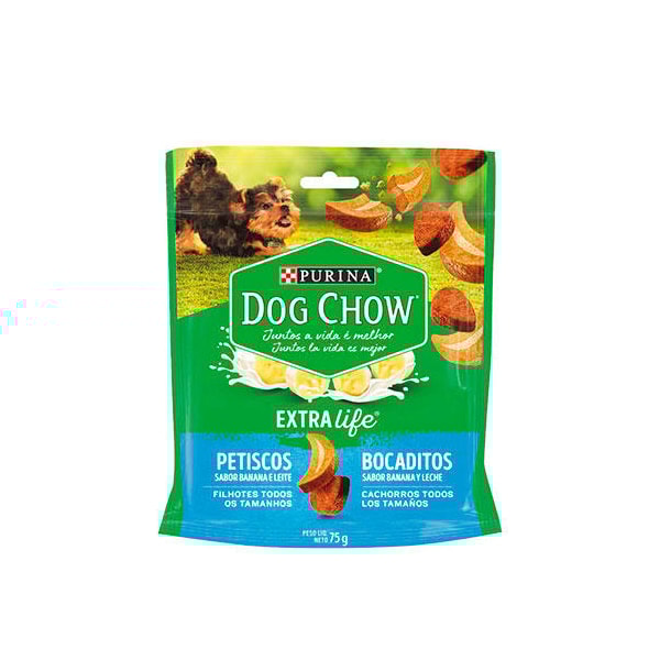 Petisco Purina Dog Chow Banana e Leite - Cães Filhotes Petisco Purina Dog Chow Banana e Leite - Cães Filhotes