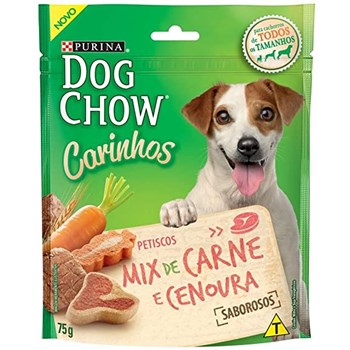 Petisco Purina Dog Chow Carinhos Mix de Frango e Cenoura Raças Pequenas - Cães Adultos