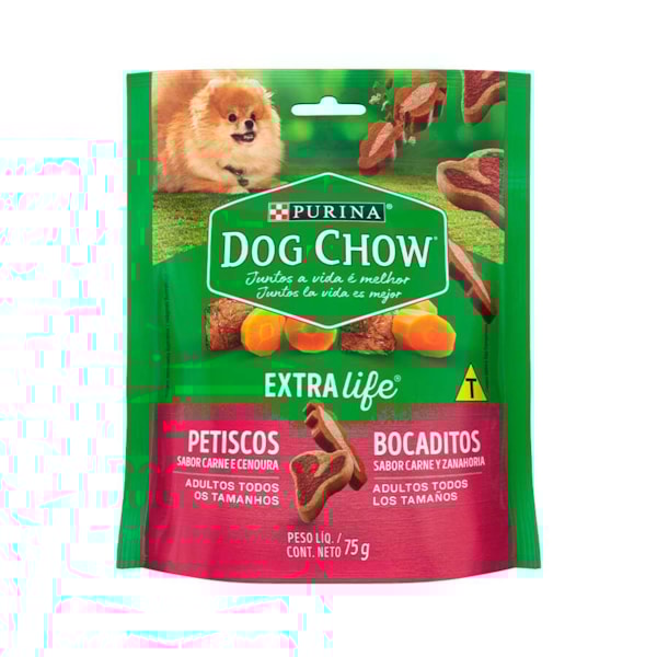 Petisco Purina Dog Chow Carne e Cenoura - Cães Adultos Petisco Purina Dog Chow Carne e Cenoura - Cães Adultos
