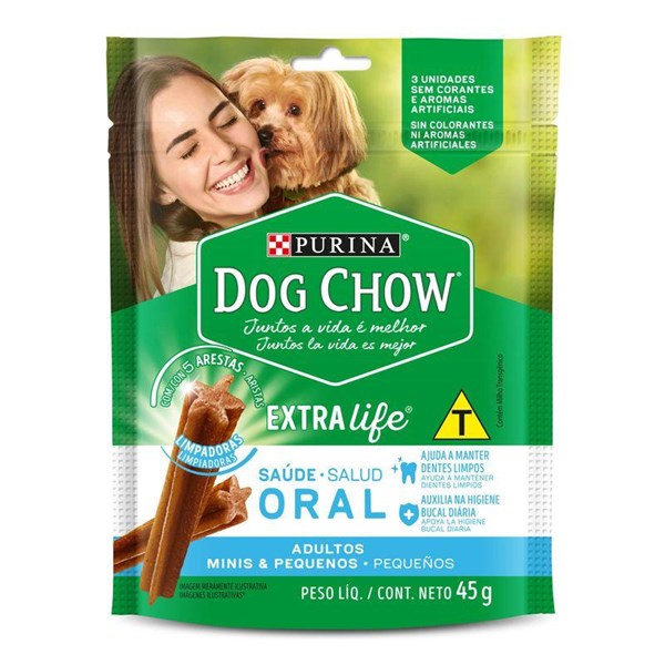 Petisco Purina Dog Chow Oral Raças Pequenas - Cães Adultos