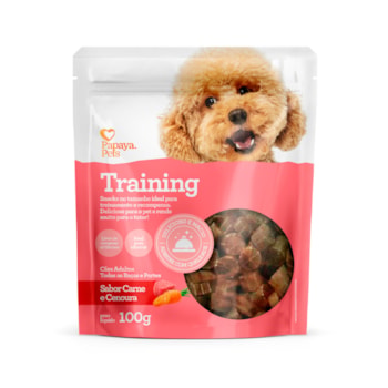 Petisco Training Carne e Cenoura Cães Adultos Papaya Pets 100 g