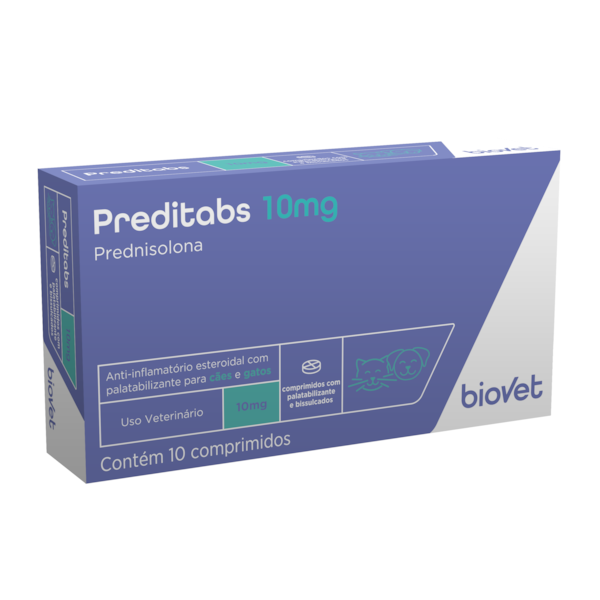 Preditabs Prednisolona para Cães e Gatos - 10 Comprimidos Preditabs Prednisolona para Cães e Gatos - 10 Comprimidos