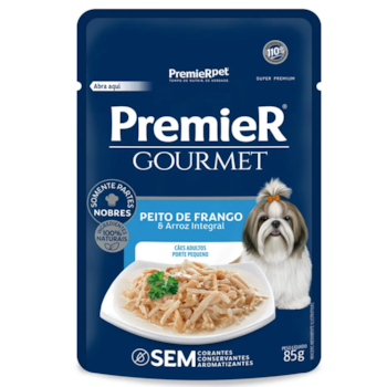 Premier Gourmet Sachê Cães Adulto Pequeno Frango 85g - Premier Premier Gourmet Sachê Cães Adulto Pequeno Frango 85g - Premier