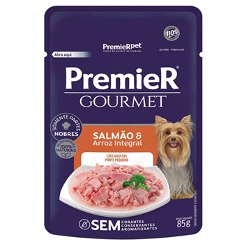Premier Gourmet Sachê Cães Adulto Pequeno Salmão 85g - Premier