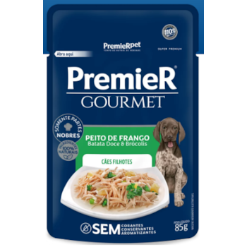 Premier Gourmet Sachê Cães Filhotes Frango 85g - Premier Premier Gourmet Sachê Cães Filhotes Frango 85g - Premier