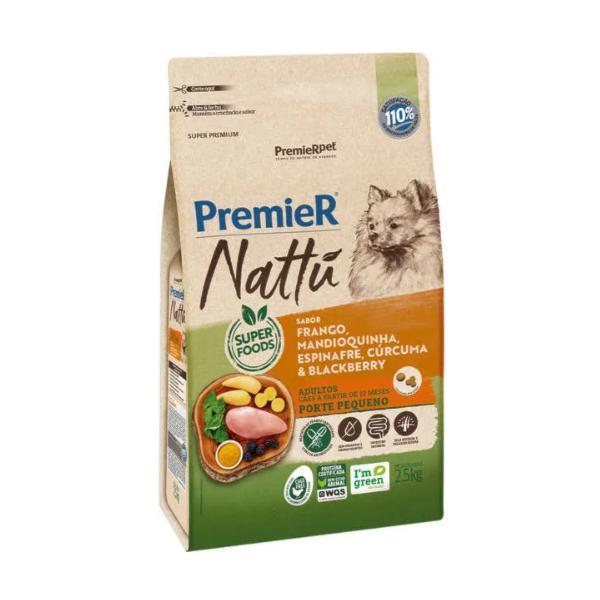 Premier Nattu Cães Adultos Pequenos Mandioquinha Premier Nattu Cães Adultos Pequenos Mandioquinha